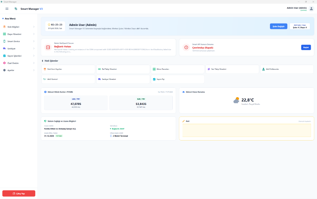 Smart Manager Masaüstü Konsolu